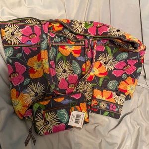 Vera Bradley Jazzy Blooms 3 piece set